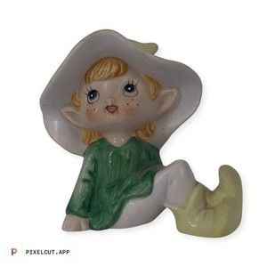 .Elf Fairy Porcelain FigurineVintage